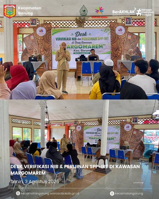 DESK VERIFIKASI NIB & PERIJINAN SPP-IRT DI KAWASAN MARGOMAREM