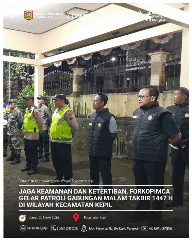 jaga-keamanan-dan-ketertiban-forkopimca-gelar-patroli-gabungan-malam-takbir-1447-h-di-wilayah-kecamatan-kepil